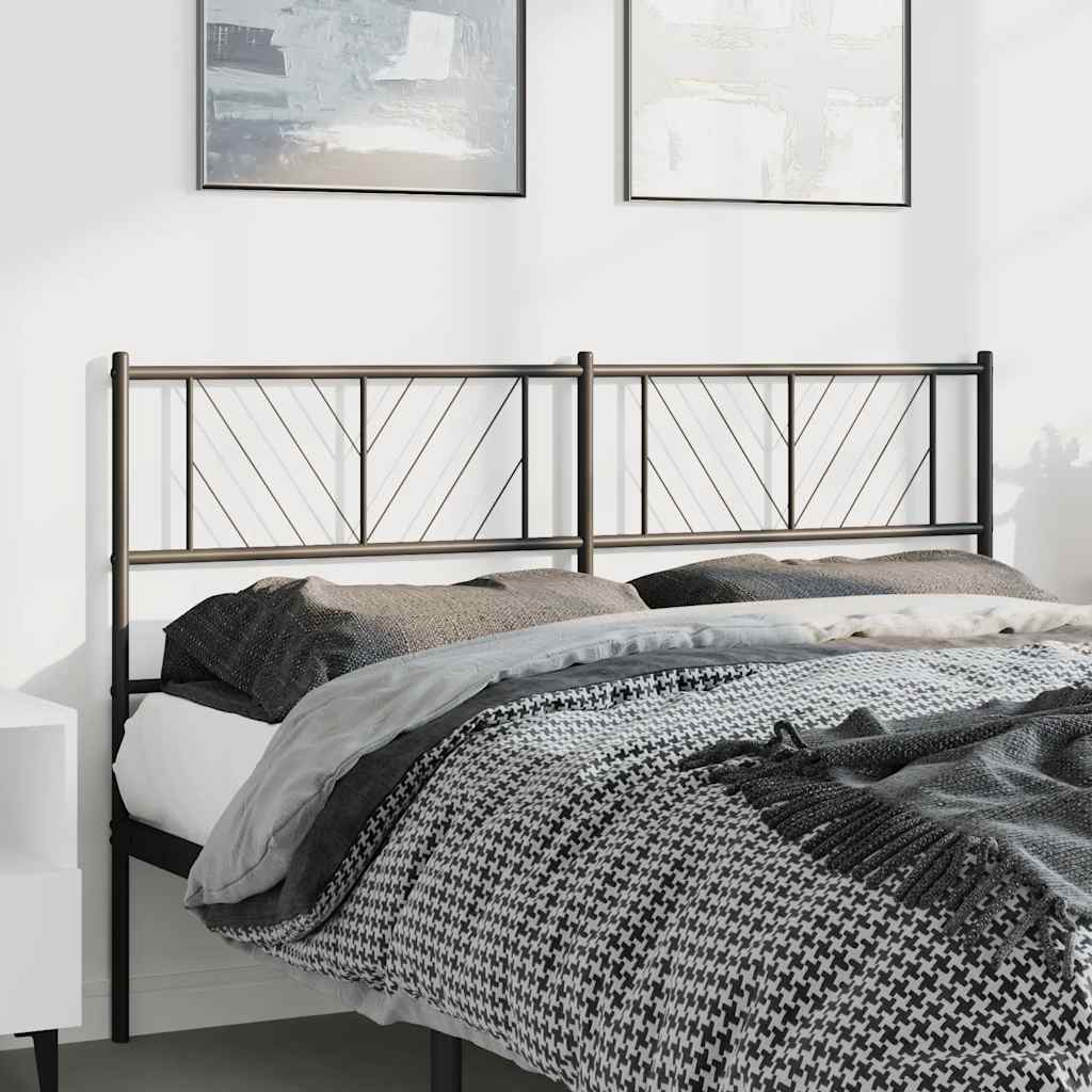 vidaXL Metalowe wymienne wezgłowie, czarne, 150 cm