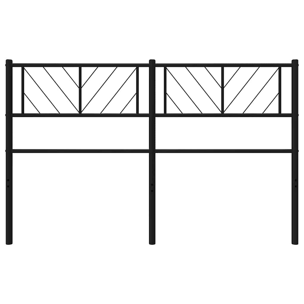 vidaXL Metalowe wymienne wezgłowie, czarne, 150 cm