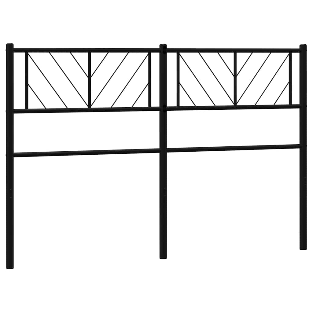 vidaXL Metalowe wymienne wezgłowie, czarne, 150 cm