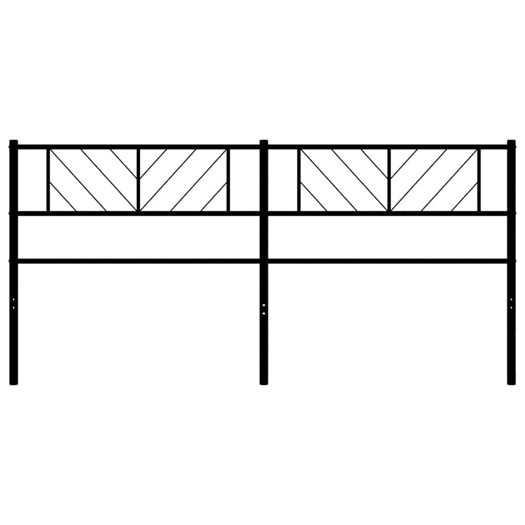 vidaXL Metalowe wymienne wezgłowie, czarne, 180 cm