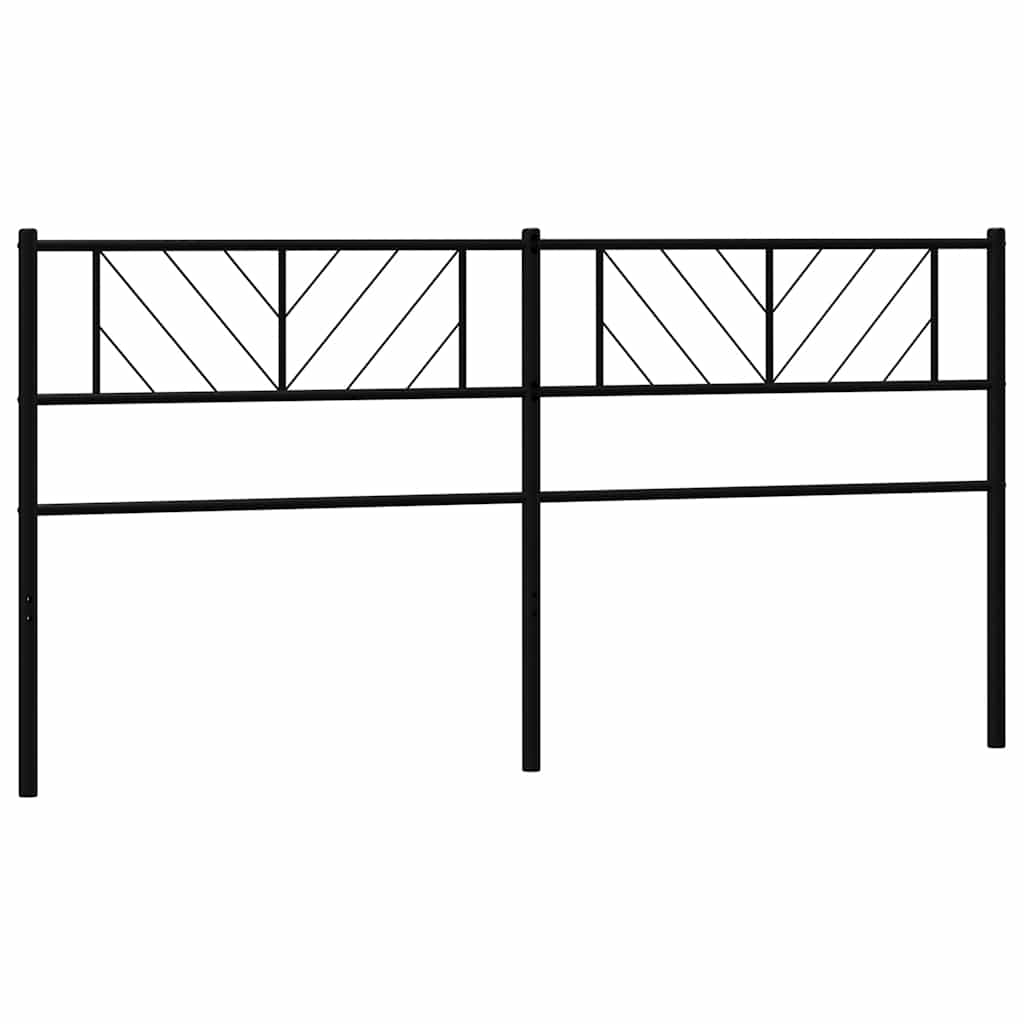 vidaXL Metalowe wymienne wezgłowie, czarne, 193 cm