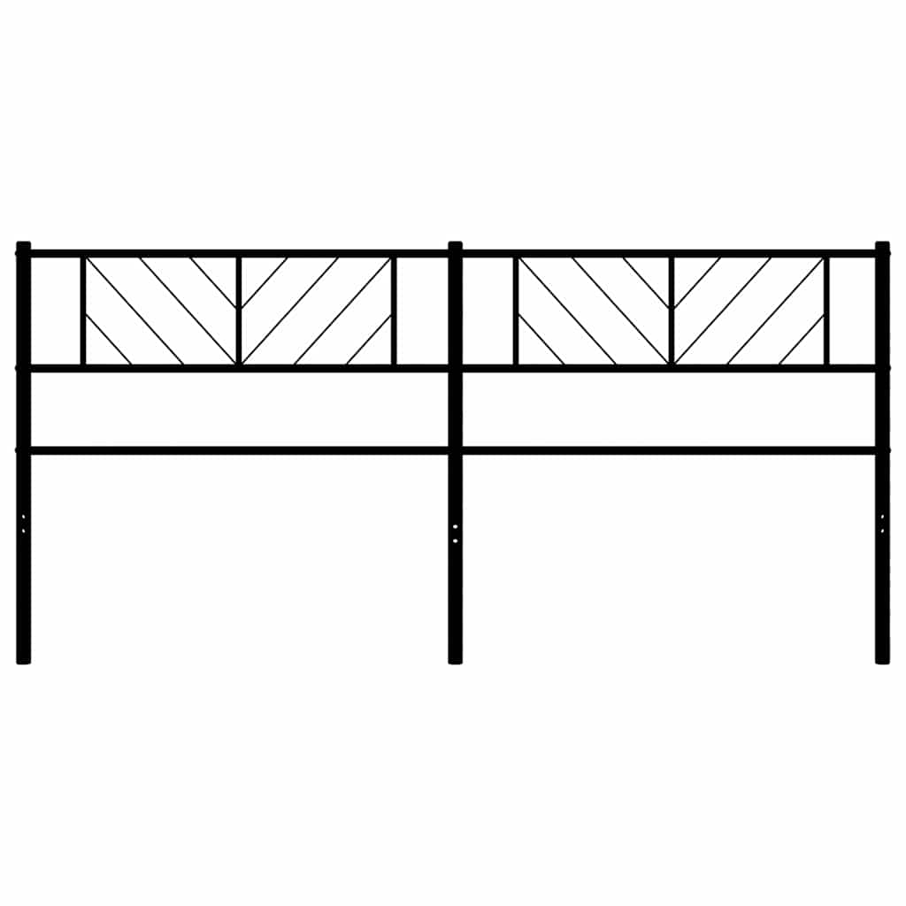 vidaXL Metalowe wymienne wezgłowie, czarne, 200 cm
