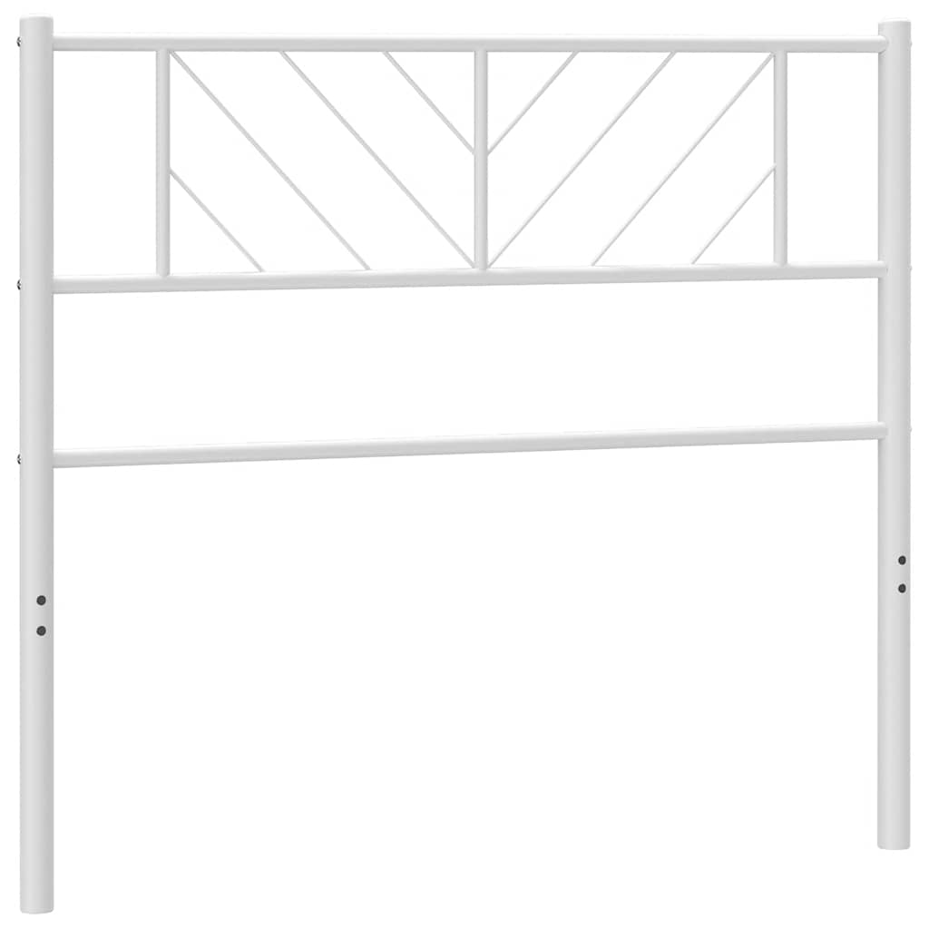 vidaXL Metalowe wymienne wezgłowie, białe, 75 cm