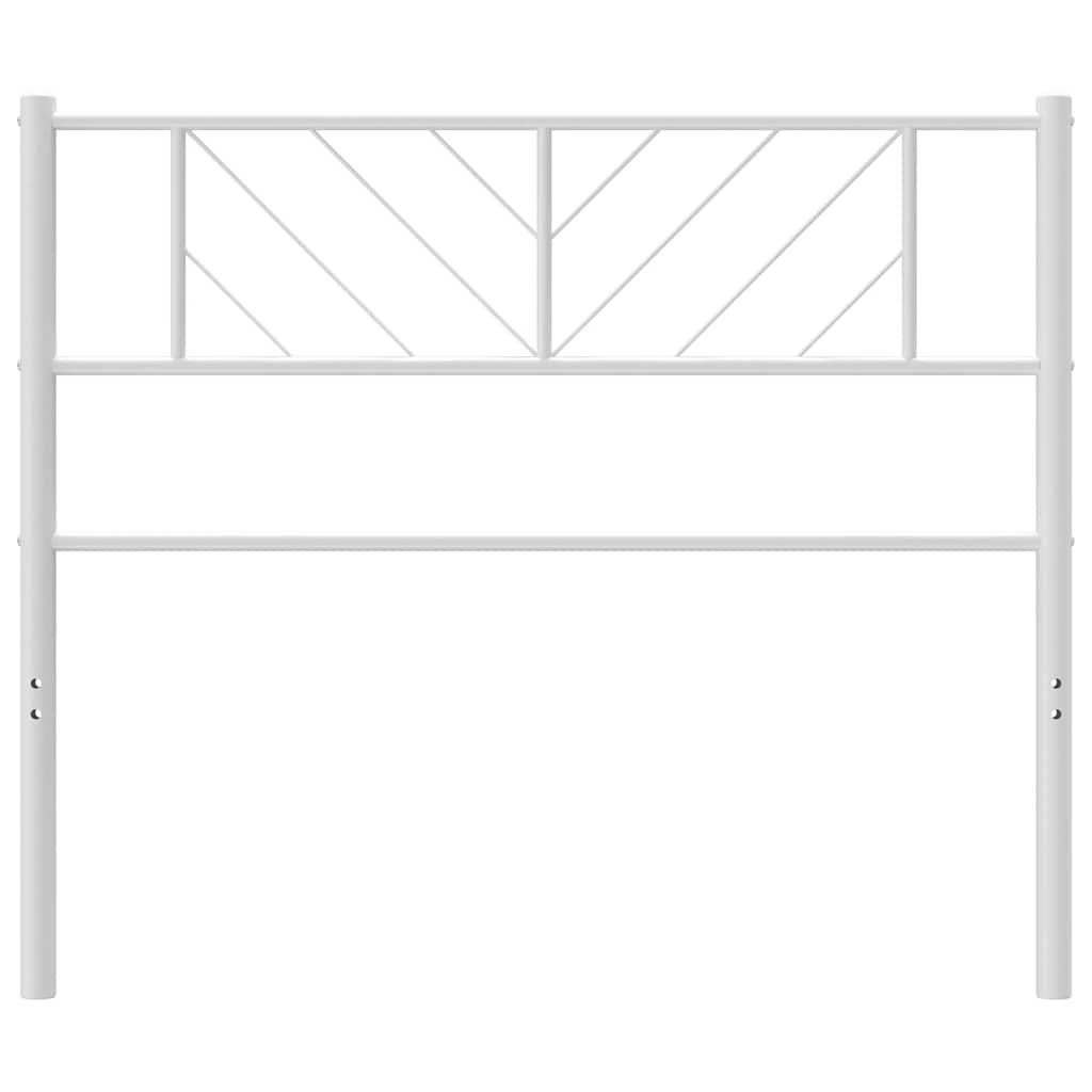 vidaXL Metalowe wymienne wezgłowie, białe, 75 cm