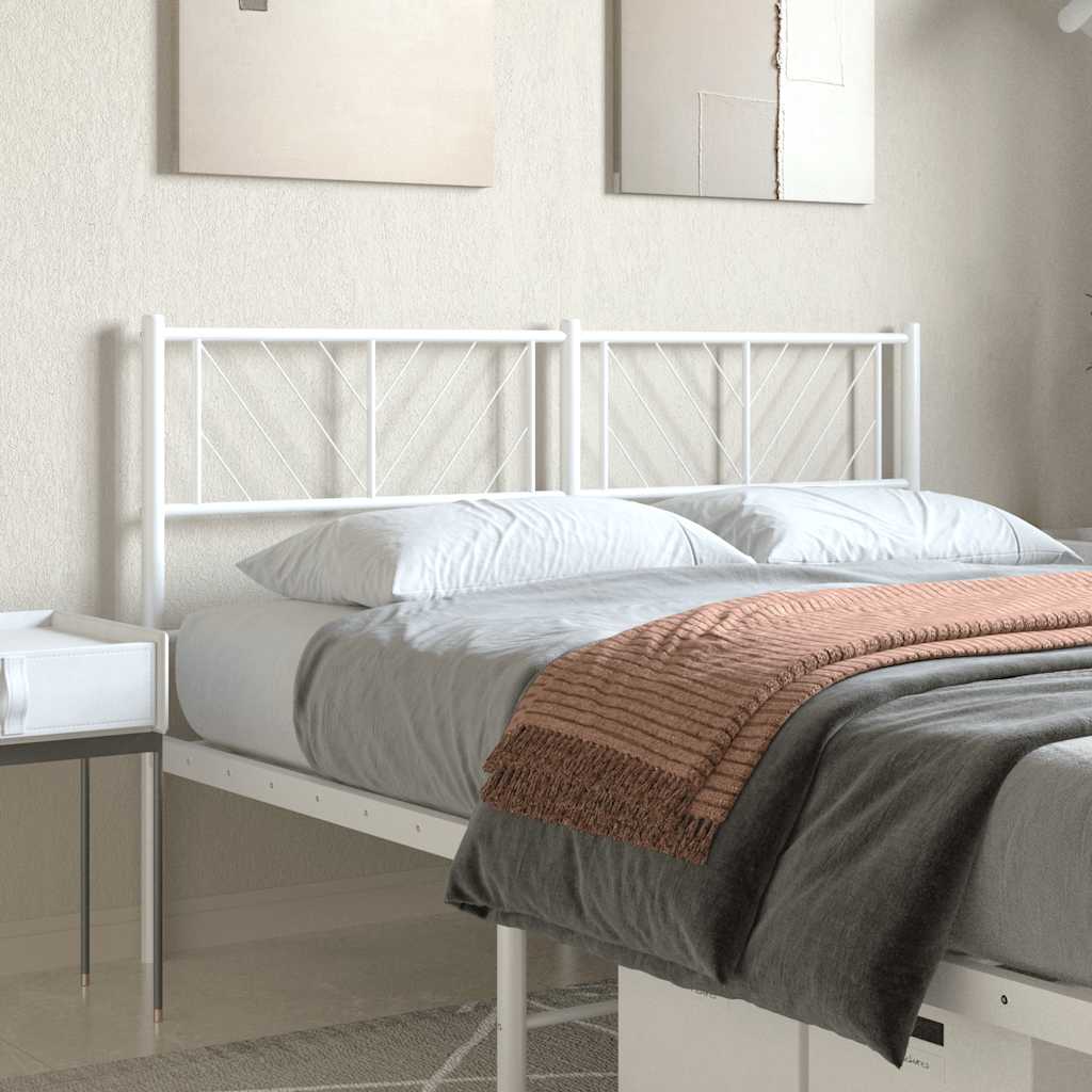vidaXL Metalowe wymienne wezgłowie, białe, 120 cm