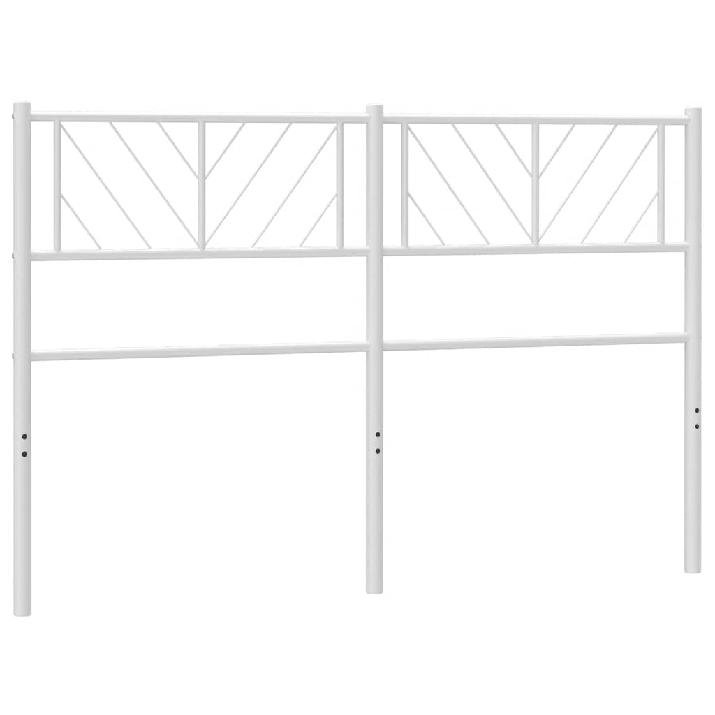 vidaXL Metalowe wymienne wezgłowie, białe, 135 cm