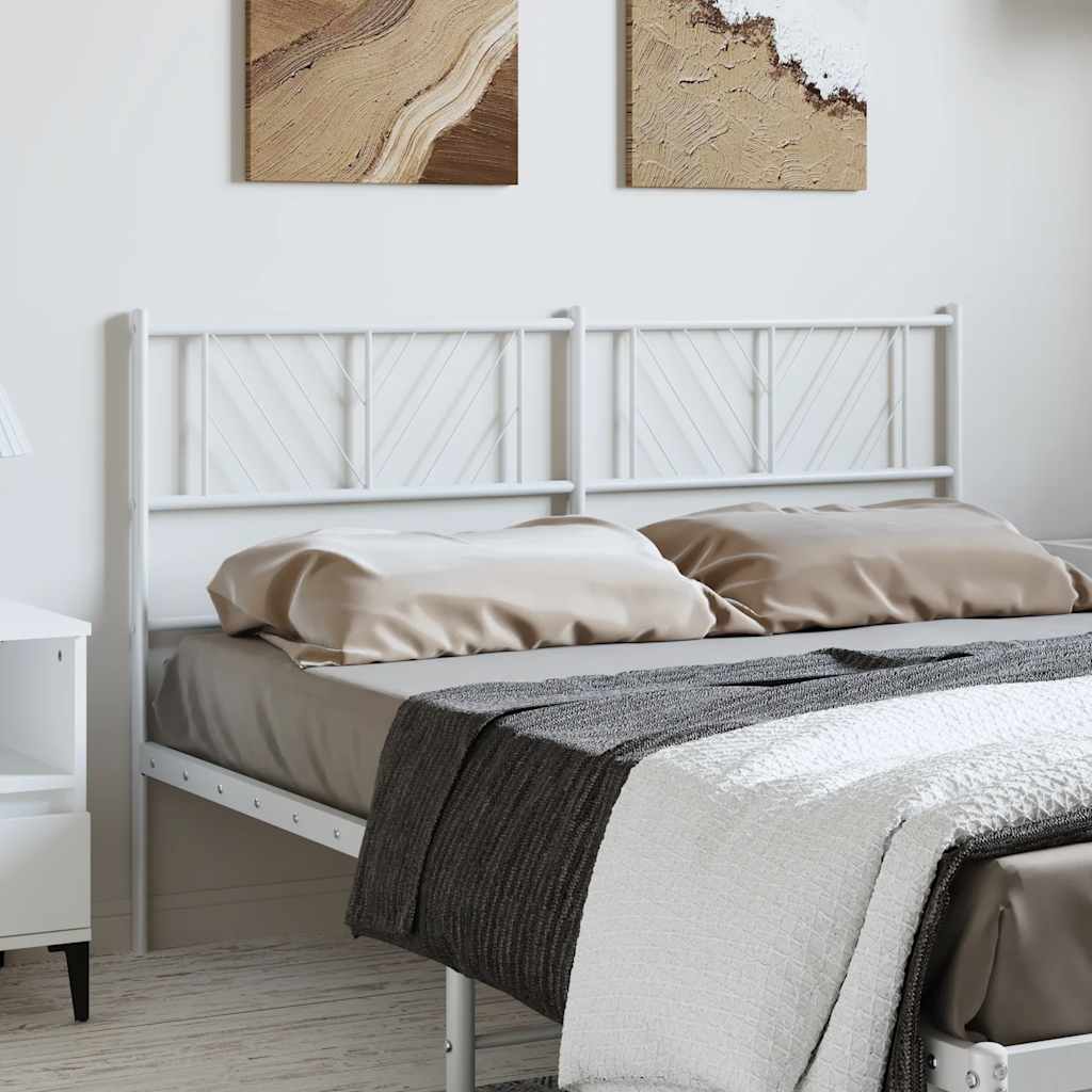 vidaXL Metalowe wymienne wezgłowie, białe, 150 cm