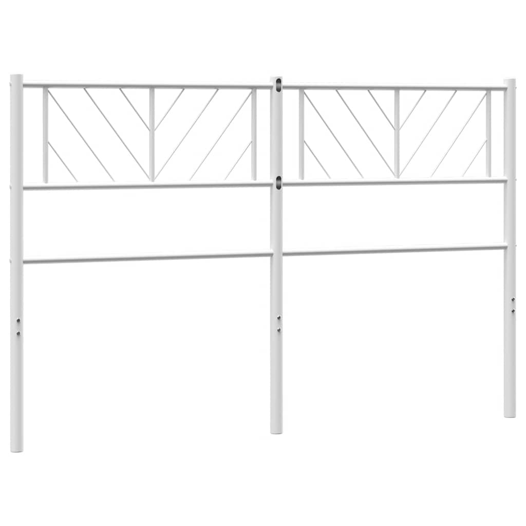 vidaXL Metalowe wymienne wezgłowie, białe, 150 cm