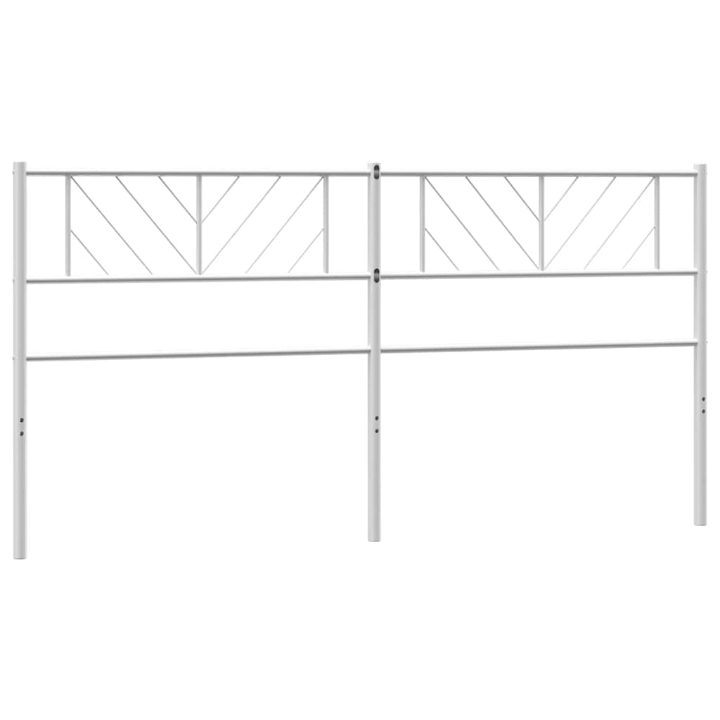 vidaXL Metalowe wymienne wezgłowie, białe, 180 cm