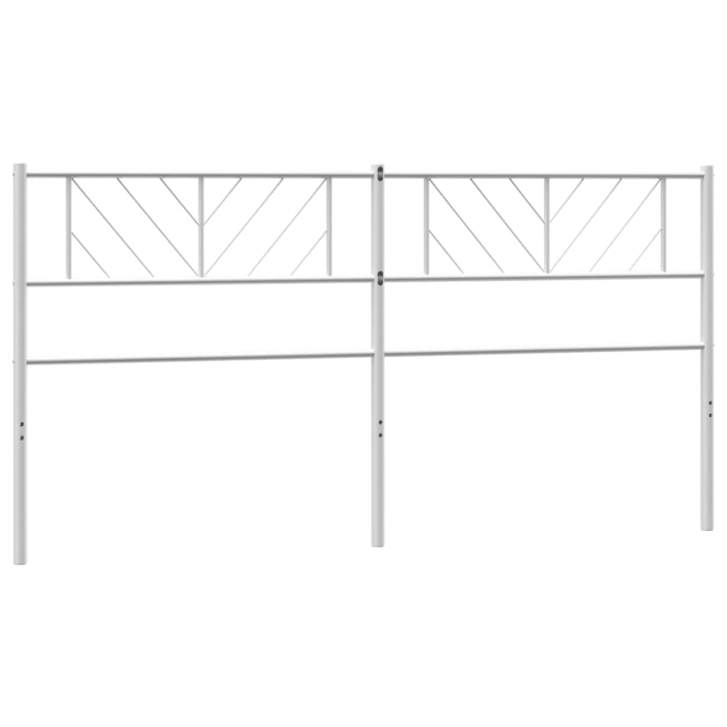 vidaXL Metalowe wymienne wezgłowie, białe, 200 cm