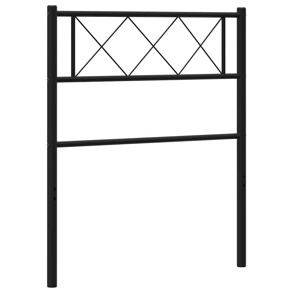 vidaXL Metalowe wymienne wezgłowie, czarne, 90 cm