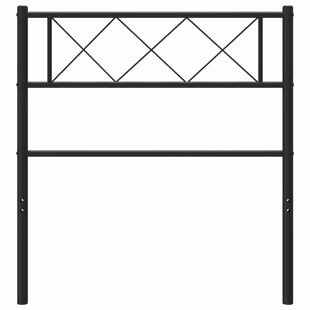 vidaXL Metalowe wymienne wezgłowie, czarne, 90 cm