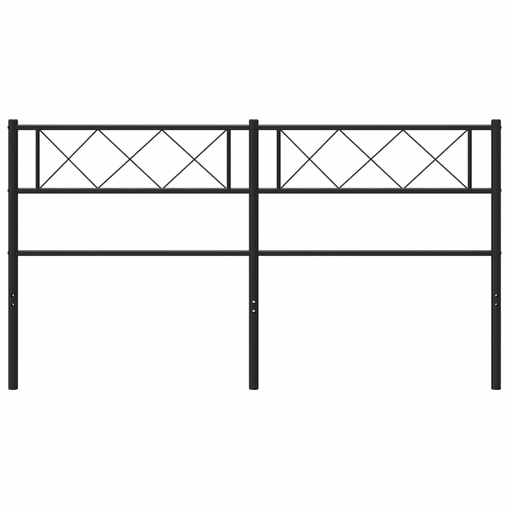 vidaXL Metalowe wymienne wezgłowie, czarne, 120 cm