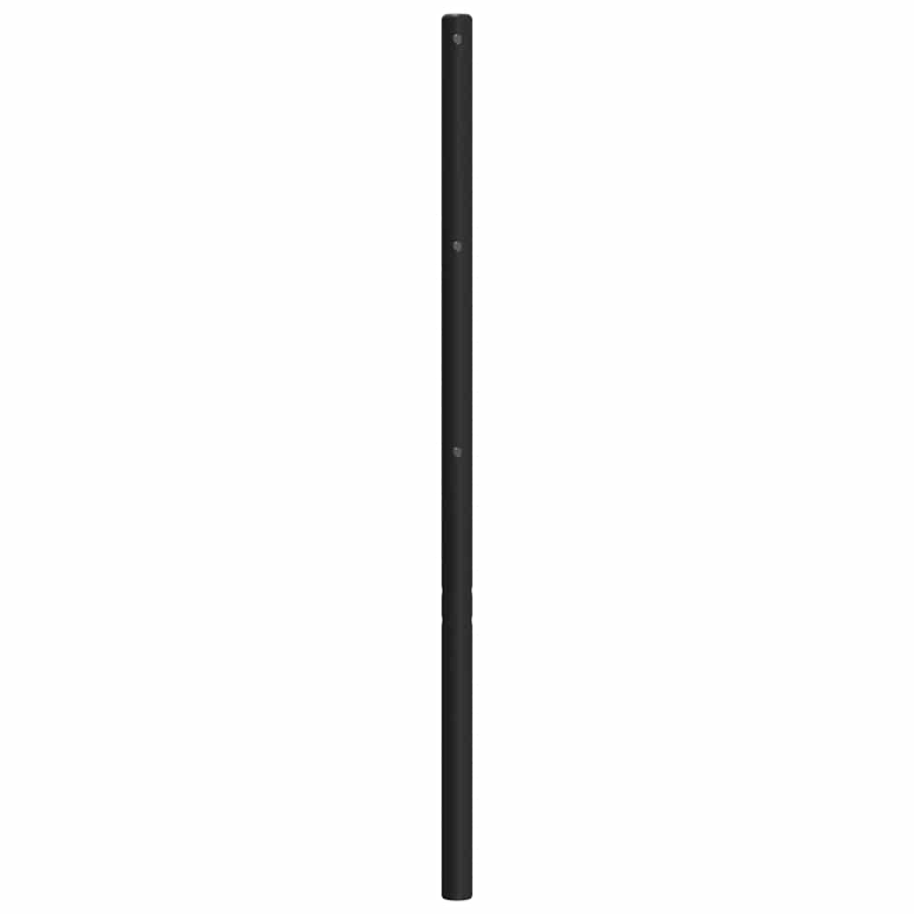 vidaXL Metalowe wymienne wezgłowie, czarne, 120 cm