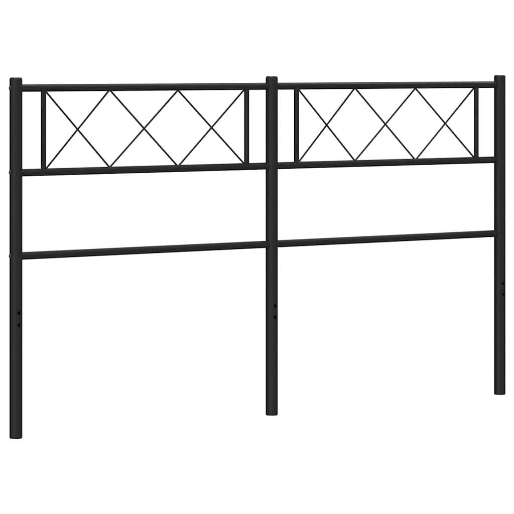 vidaXL Metalowe wymienne wezgłowie, czarne, 135 cm