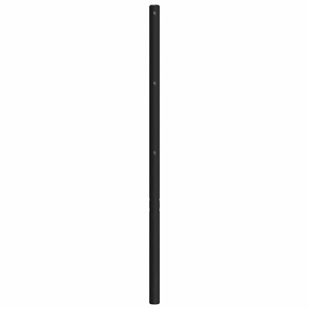 vidaXL Metalowe wymienne wezgłowie, czarne, 135 cm