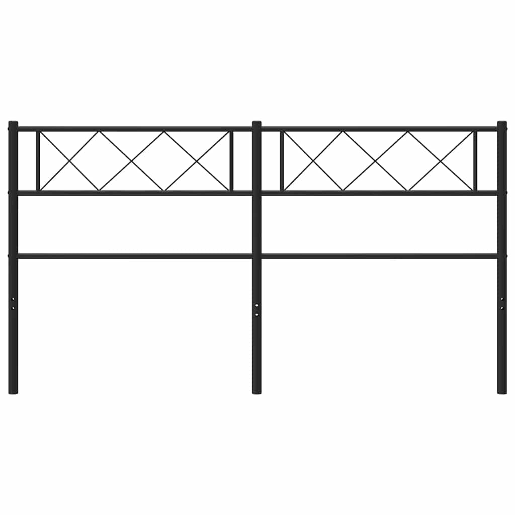 vidaXL Metalowe wymienne wezgłowie, czarne, 150 cm