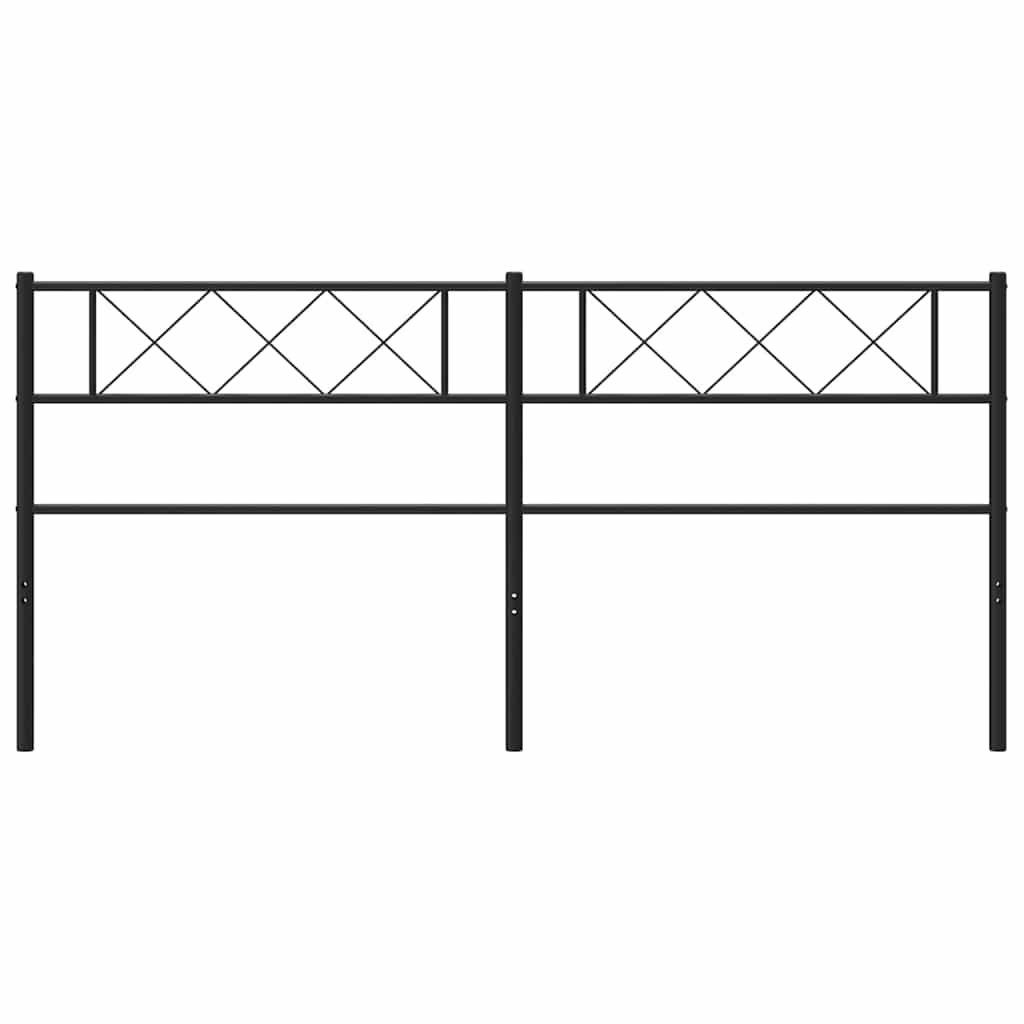 vidaXL Metalowe wymienne wezgłowie, czarne, 180 cm