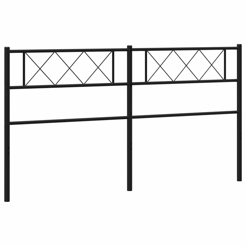 vidaXL Metalowe wymienne wezgłowie, czarne, 180 cm