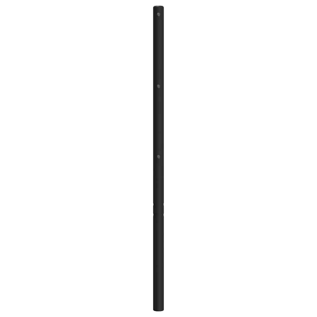 vidaXL Metalowe wymienne wezgłowie, czarne, 193 cm