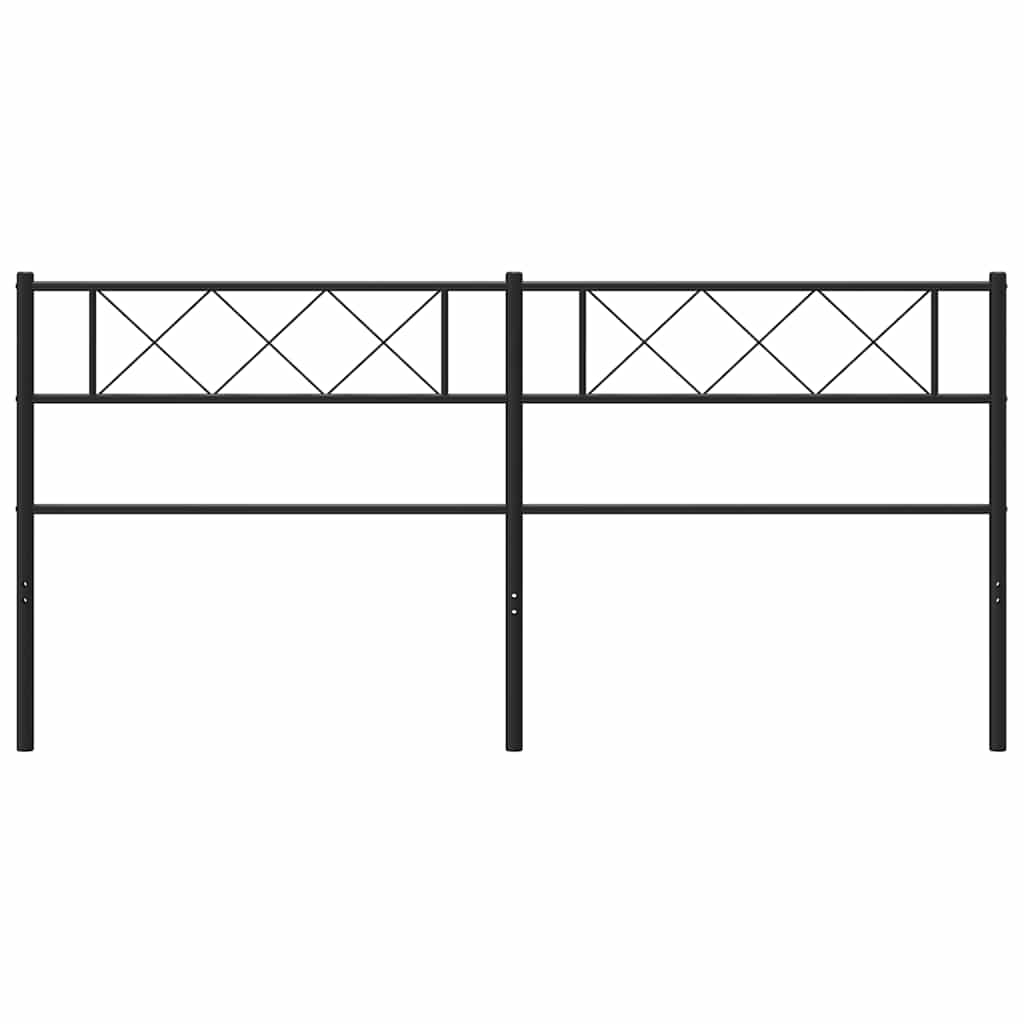 vidaXL Metalowe wymienne wezgłowie, czarne, 200 cm