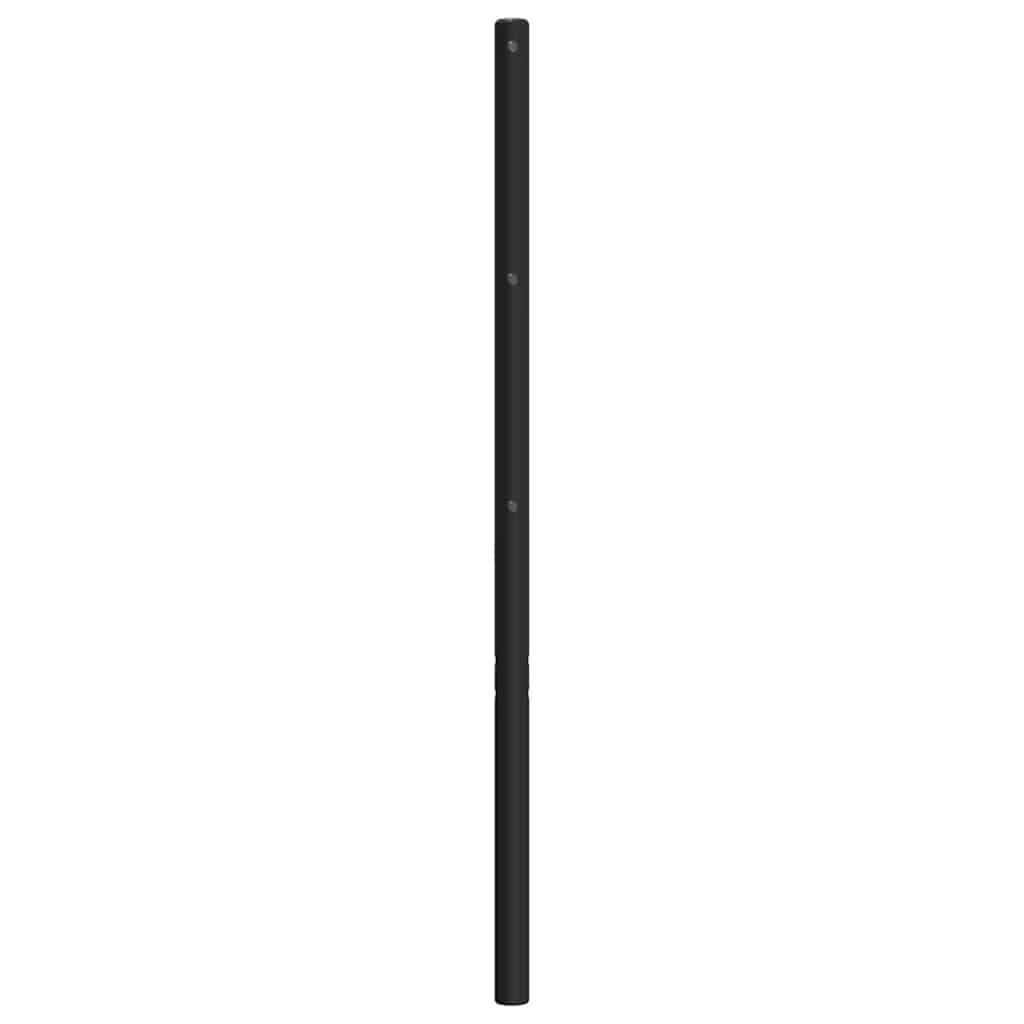 vidaXL Metalowe wymienne wezgłowie, czarne, 200 cm