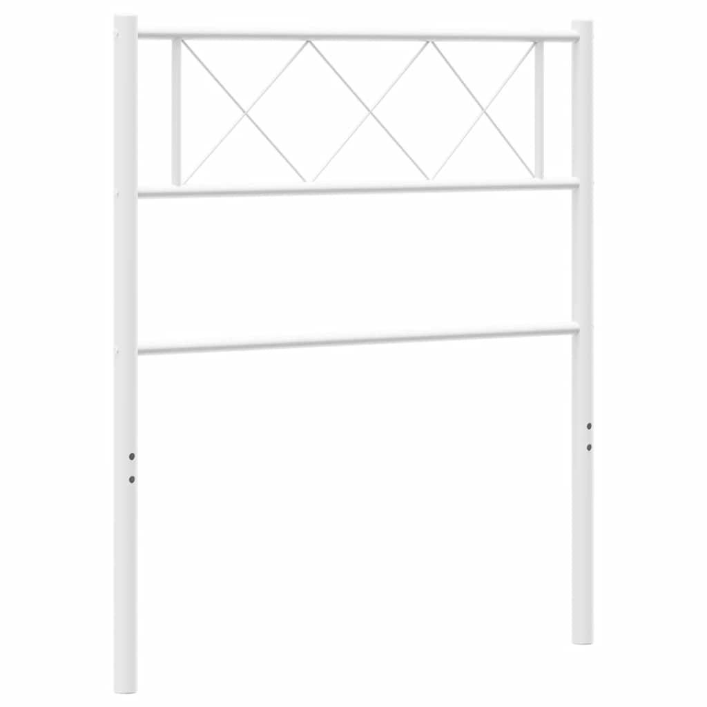 vidaXL Metalowe wymienne wezgłowie, białe, 75 cm