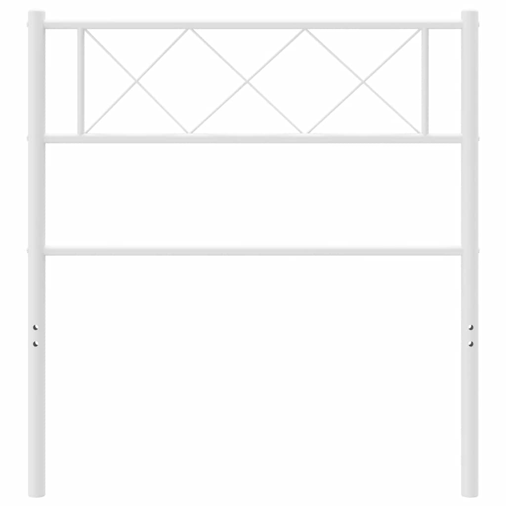vidaXL Metalowe wymienne wezgłowie, białe, 75 cm