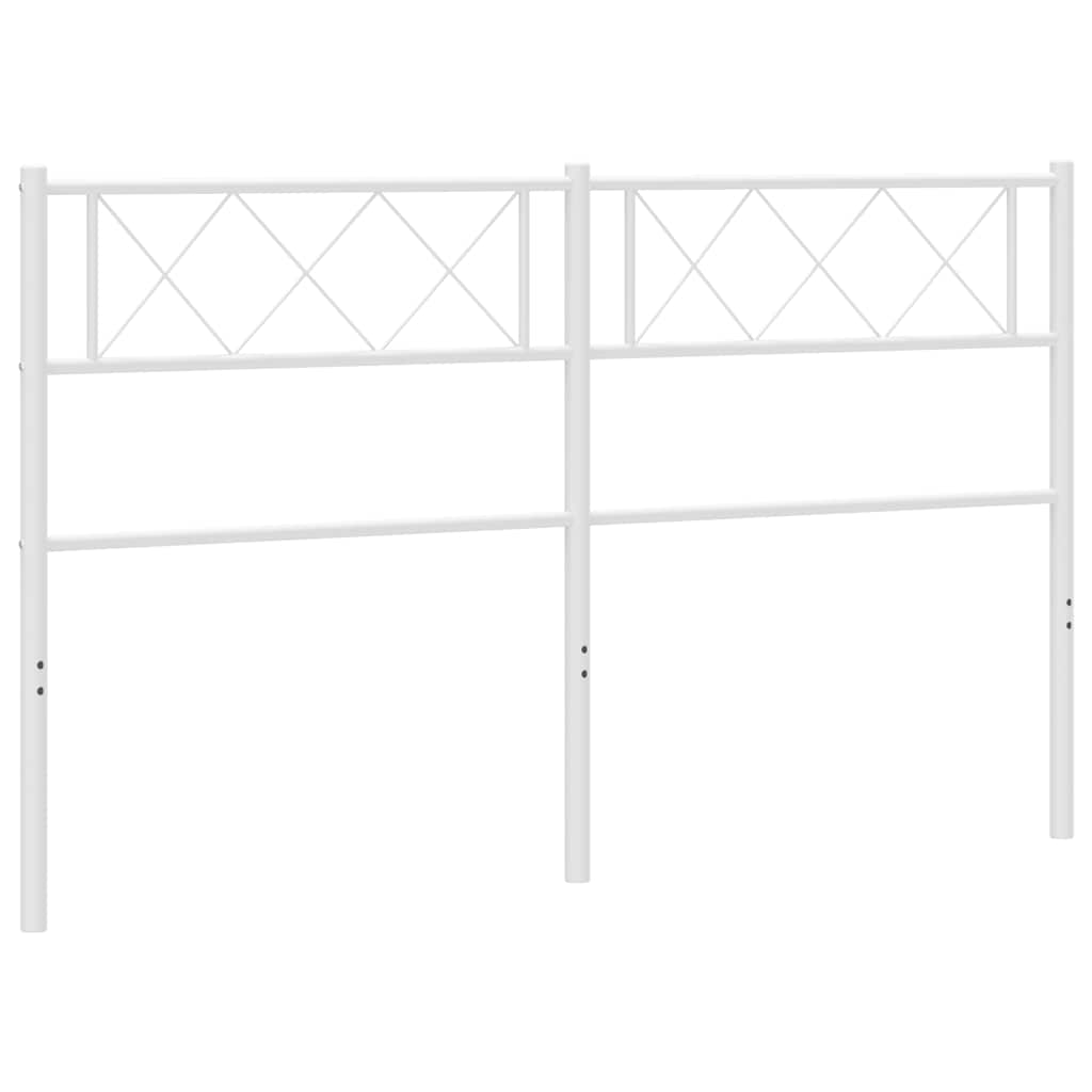 vidaXL Metalowe wymienne wezgłowie, białe, 150 cm