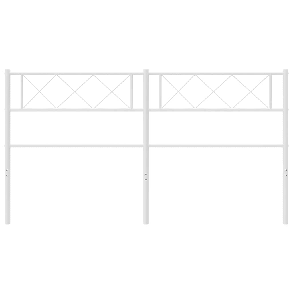 vidaXL Metalowe wymienne wezgłowie, białe, 150 cm
