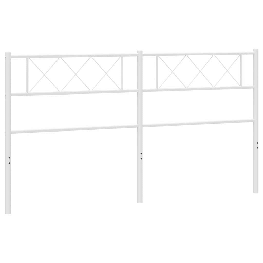vidaXL Metalowe wymienne wezgłowie, białe, 200 cm