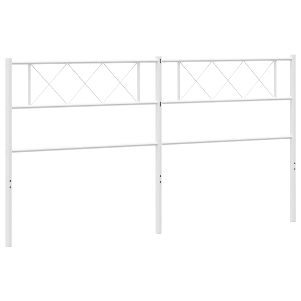 vidaXL Metalowe wymienne wezgłowie, białe, 200 cm