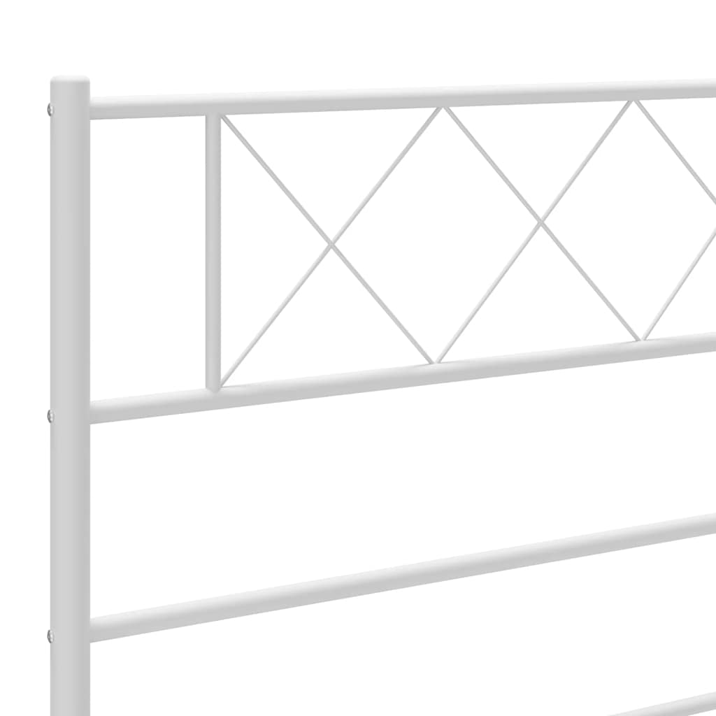 vidaXL Metalowe wymienne wezgłowie, białe, 200 cm