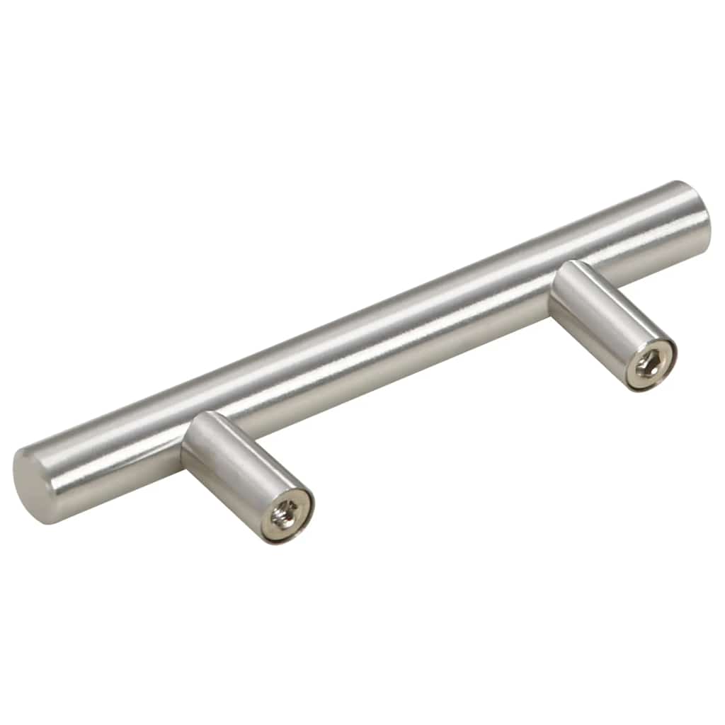 vidaXL Uchwyty do szafek, 10 szt., srebrne, 64 mm, stal nierdzewna
