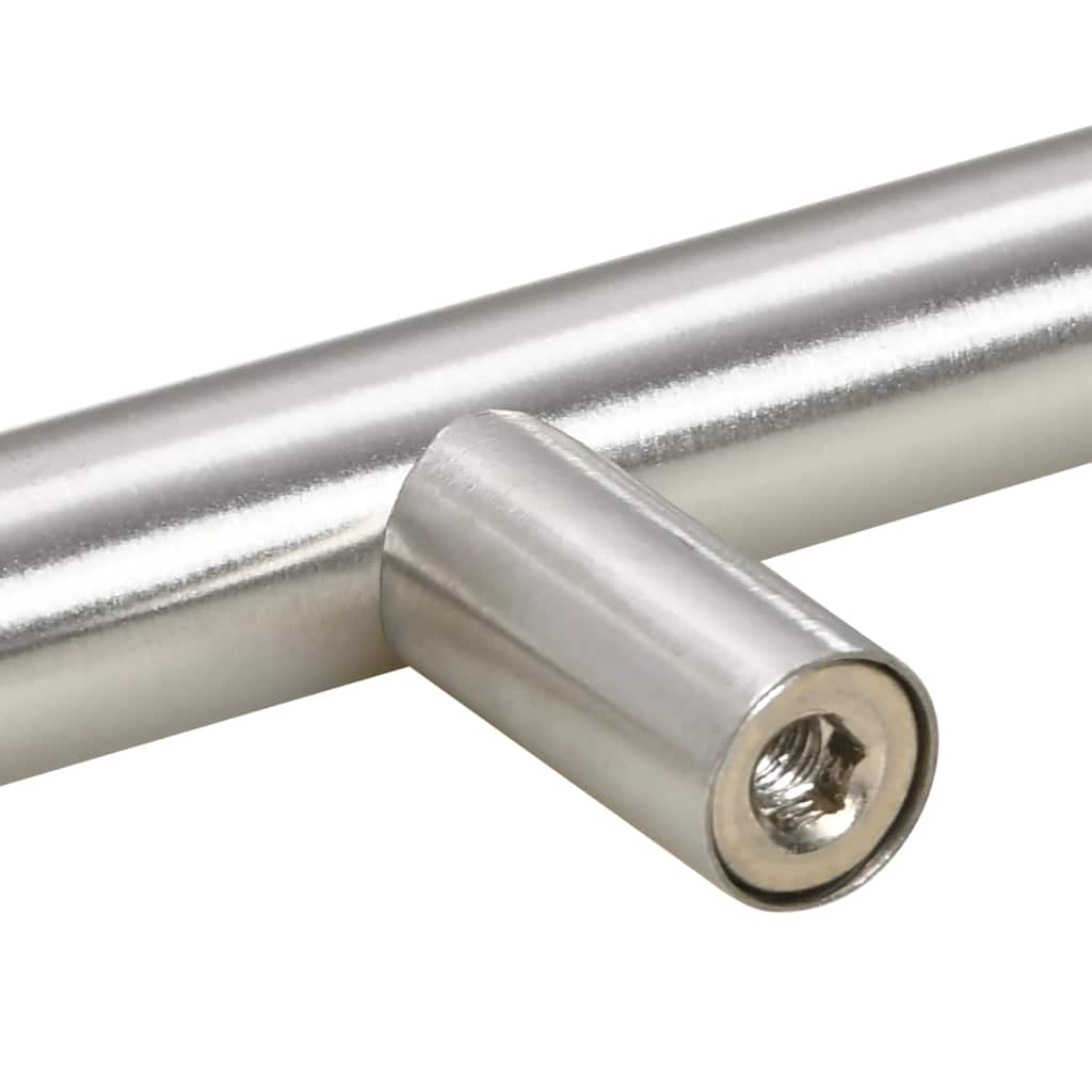 vidaXL Uchwyty do szafek, 10 szt., srebrne, 64 mm, stal nierdzewna