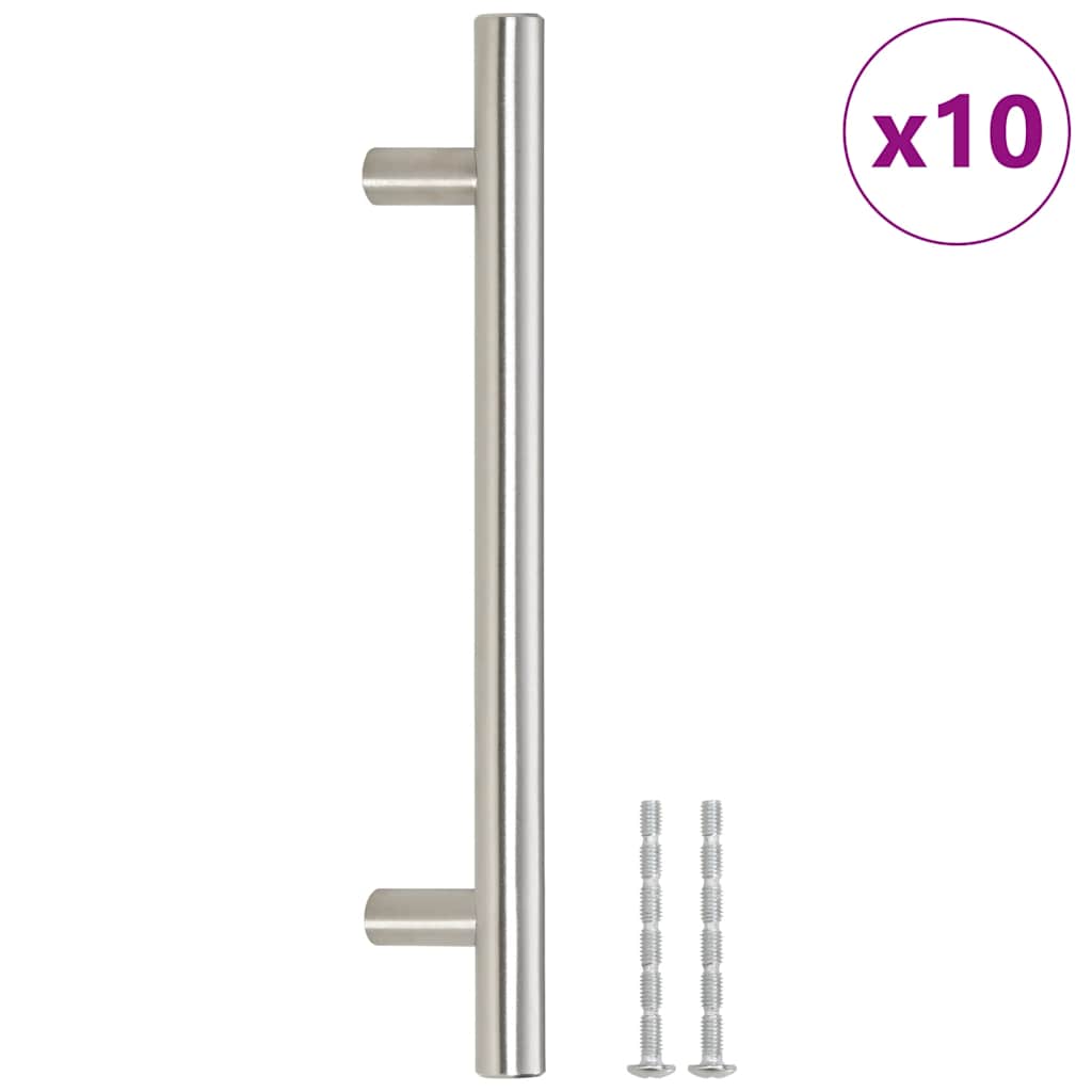 vidaXL Uchwyty do szafek, 10 szt., srebrne, 128 mm, stal nierdzewna