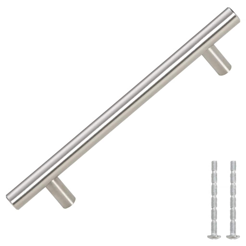 vidaXL Uchwyty do szafek, 10 szt., srebrne, 128 mm, stal nierdzewna