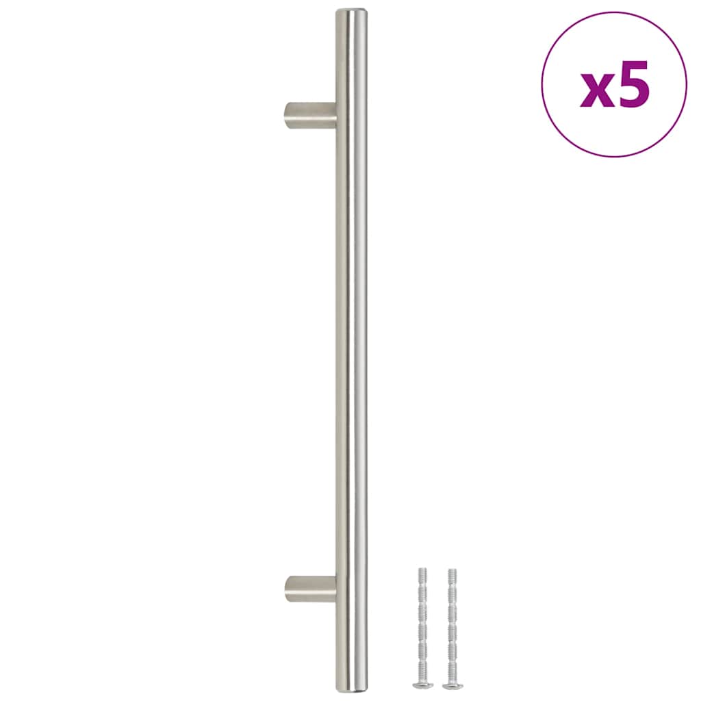 vidaXL Uchwyty do szafek, 5 szt., srebrne, 192 mm, stal nierdzewna