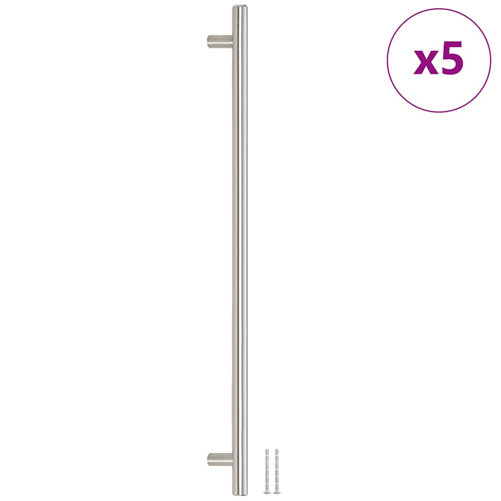 vidaXL Uchwyty do szafek, 5 szt., srebrne, 480 mm, stal nierdzewna
