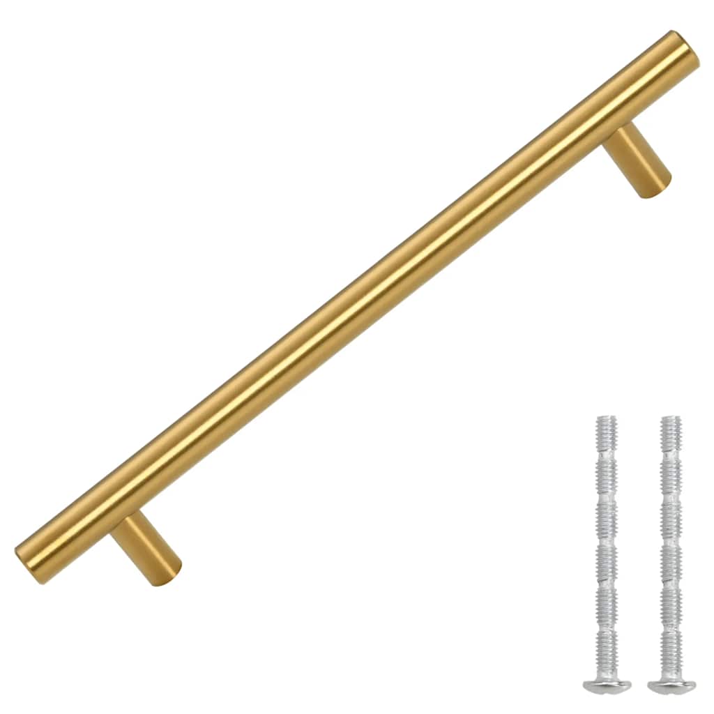 vidaXL Uchwyty do szafek, 10 szt., złote, 160 mm, stal nierdzewna