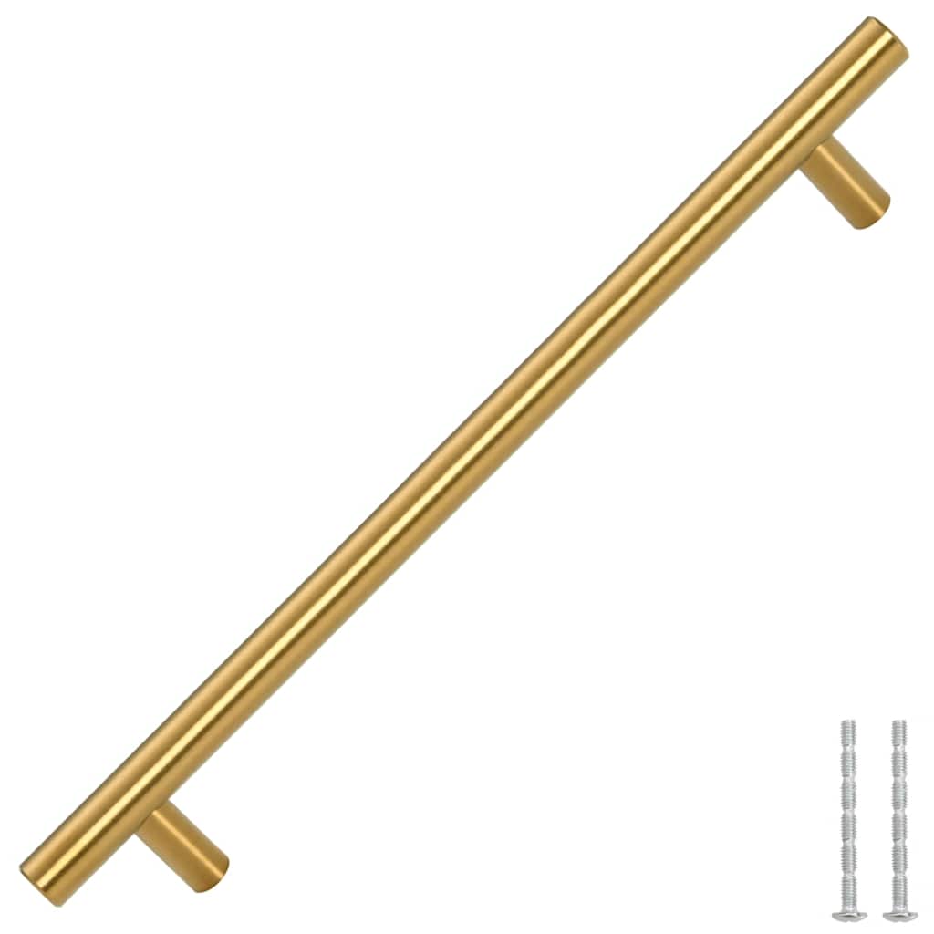 vidaXL Uchwyty do szafek, 5 szt., złote, 192 mm, stal nierdzewna