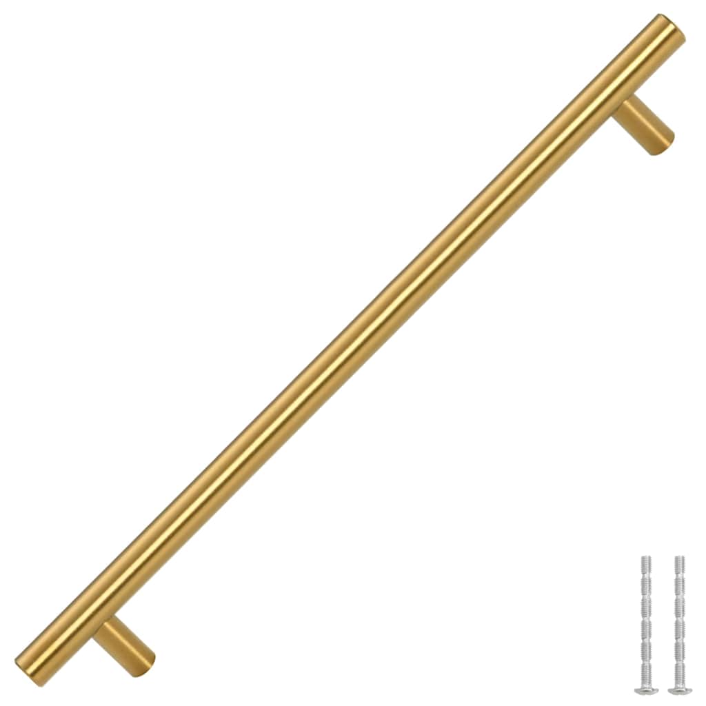 vidaXL Uchwyty do szafek, 5 szt., złote, 224 mm, stal nierdzewna