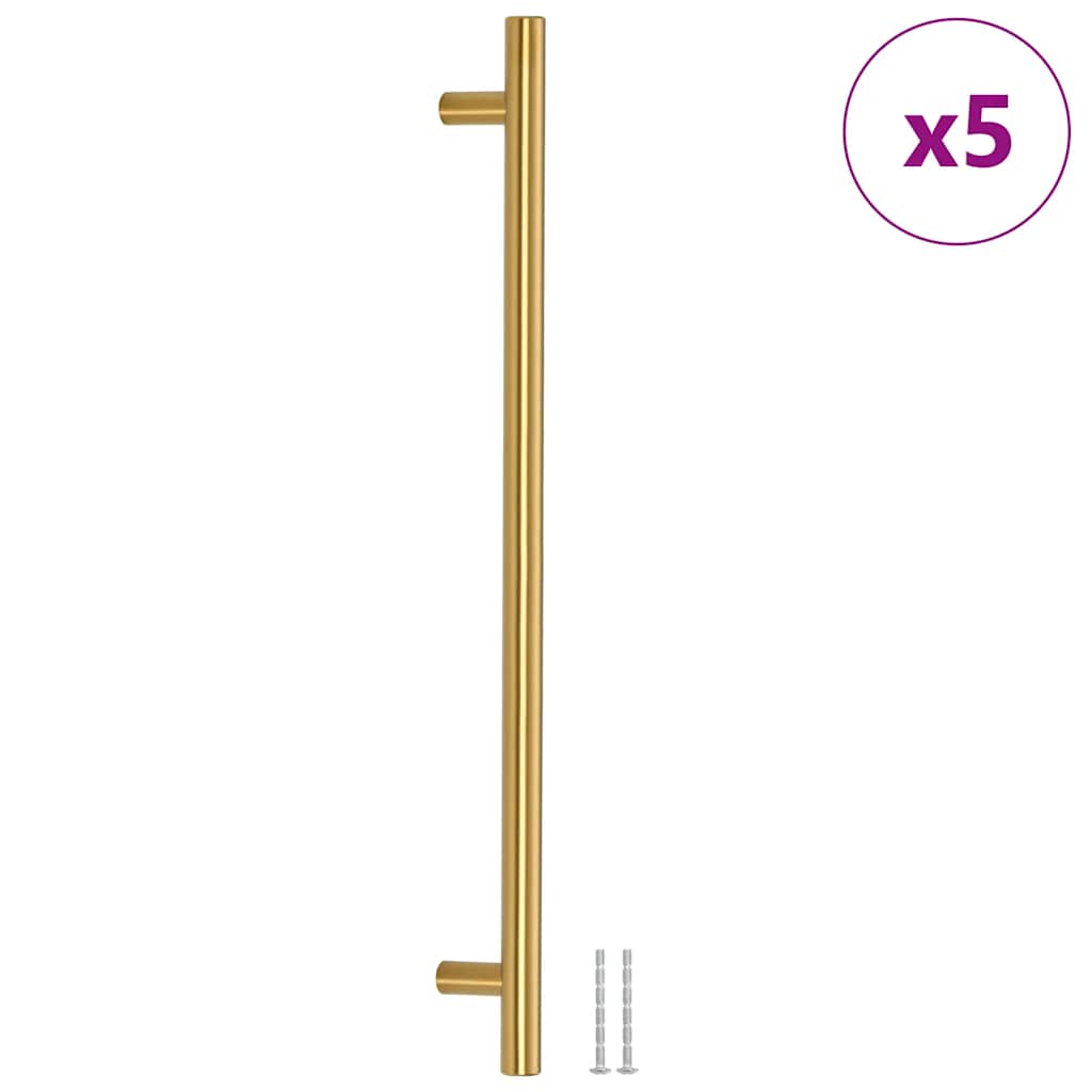 vidaXL Uchwyty do szafek, 5 szt., złote, 320 mm, stal nierdzewna