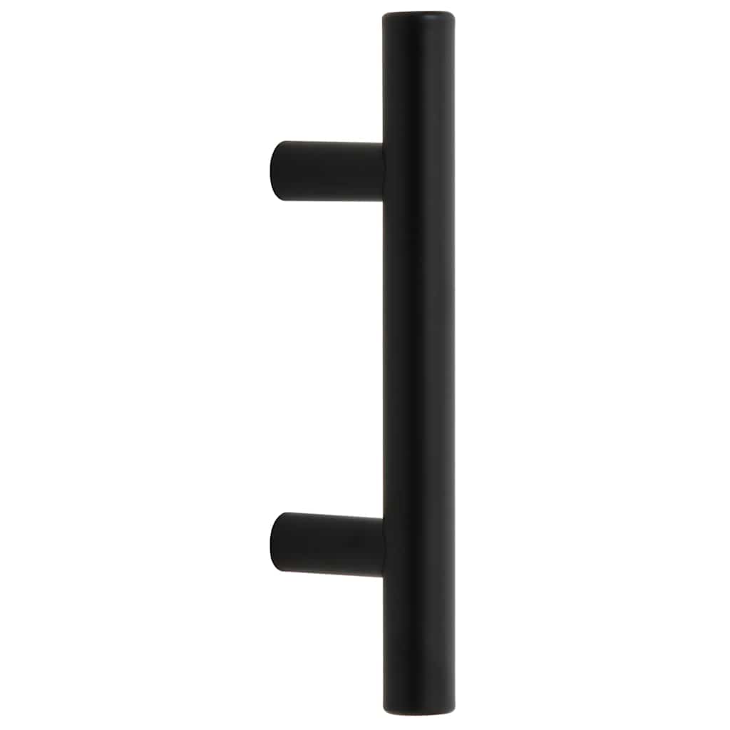 vidaXL Uchwyty do szafek, 10 szt., czarne, 64 mm, stal nierdzewna