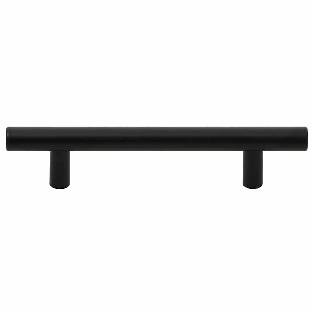 vidaXL Uchwyty do szafek, 10 szt., czarne, 96 mm, stal nierdzewna