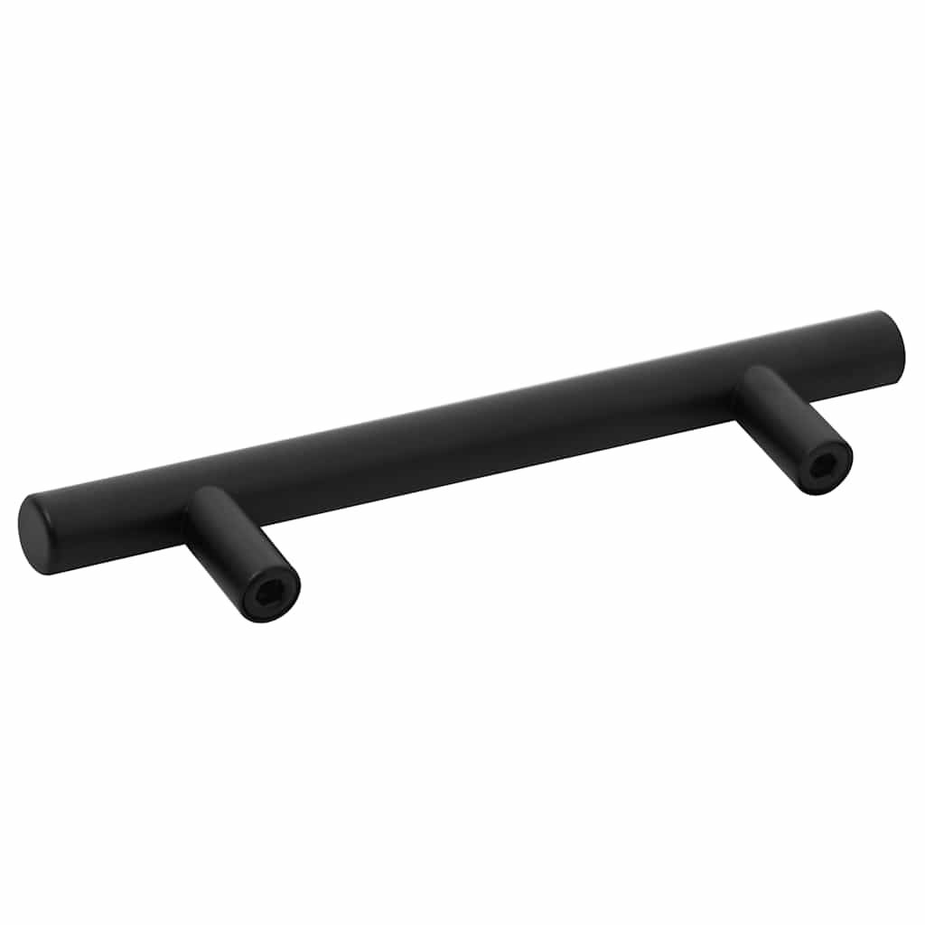 vidaXL Uchwyty do szafek, 10 szt., czarne, 96 mm, stal nierdzewna