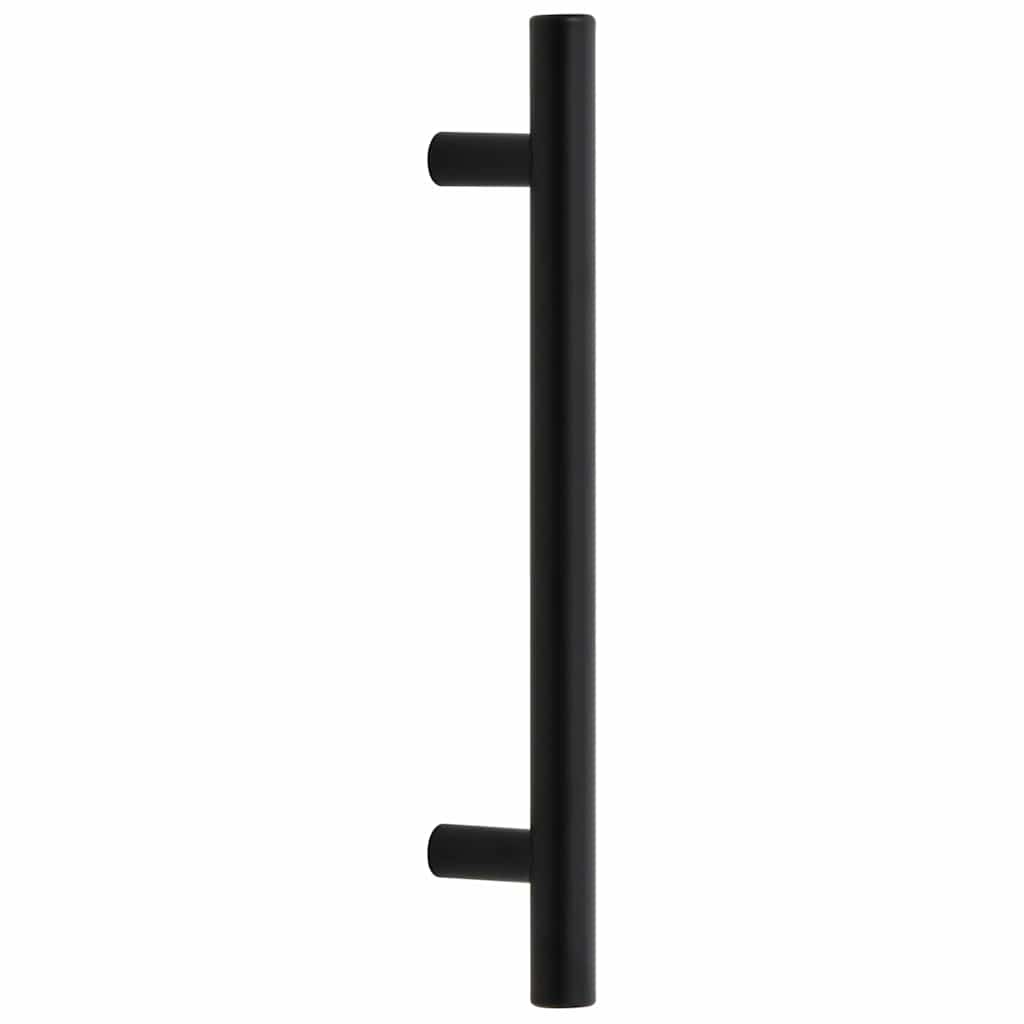 vidaXL Uchwyty do szafek, 10 szt., czarne, 128 mm, stal nierdzewna