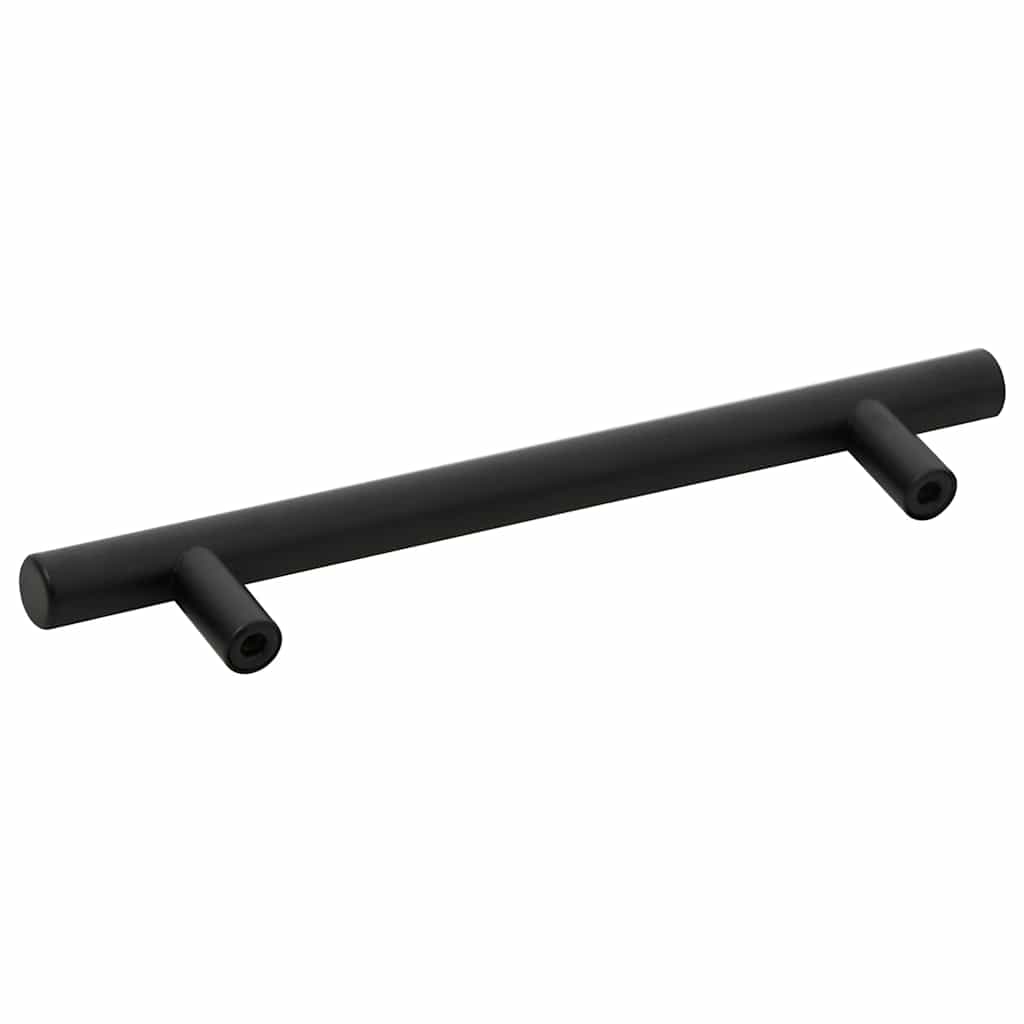 vidaXL Uchwyty do szafek, 10 szt., czarne, 128 mm, stal nierdzewna