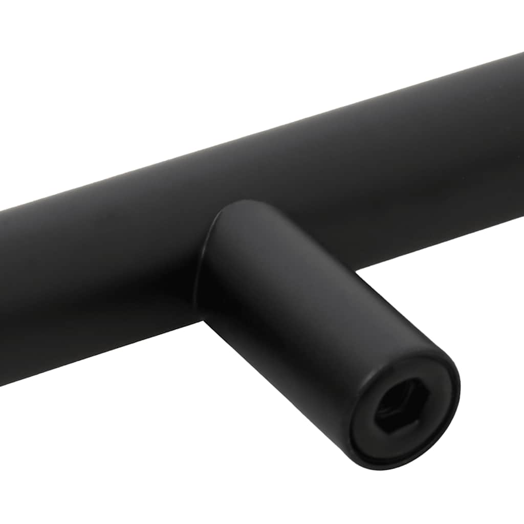 vidaXL Uchwyty do szafek, 10 szt., czarne, 128 mm, stal nierdzewna