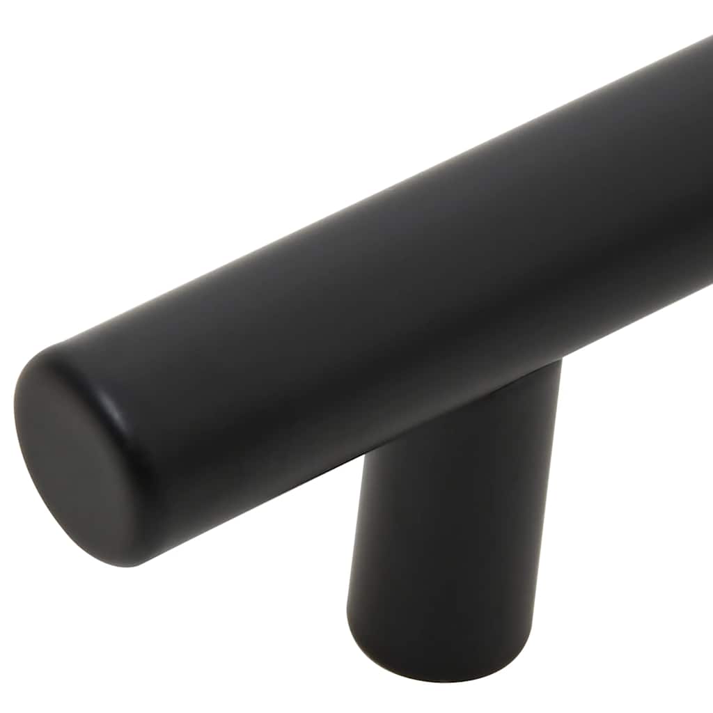 vidaXL Uchwyty do szafek, 10 szt., czarne, 160 mm, stal nierdzewna